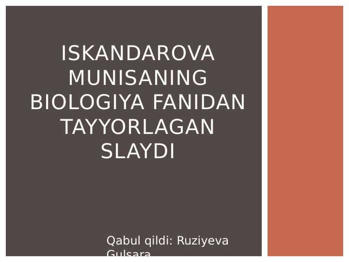 Irsiyatning xromasoma nazariyasi. T. G. Morgan. Genlarning birikish xolati, krossingover