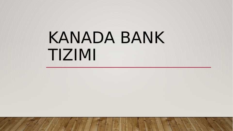 Kanada bank tizimi