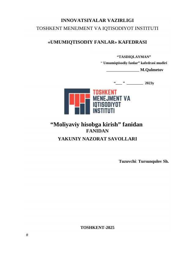 Moliyaviy_hisob. test javobi bilan