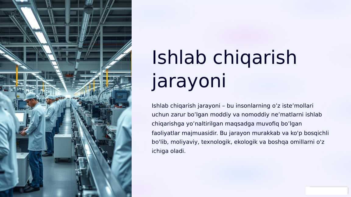 Ishlab chiqarish jarayoni