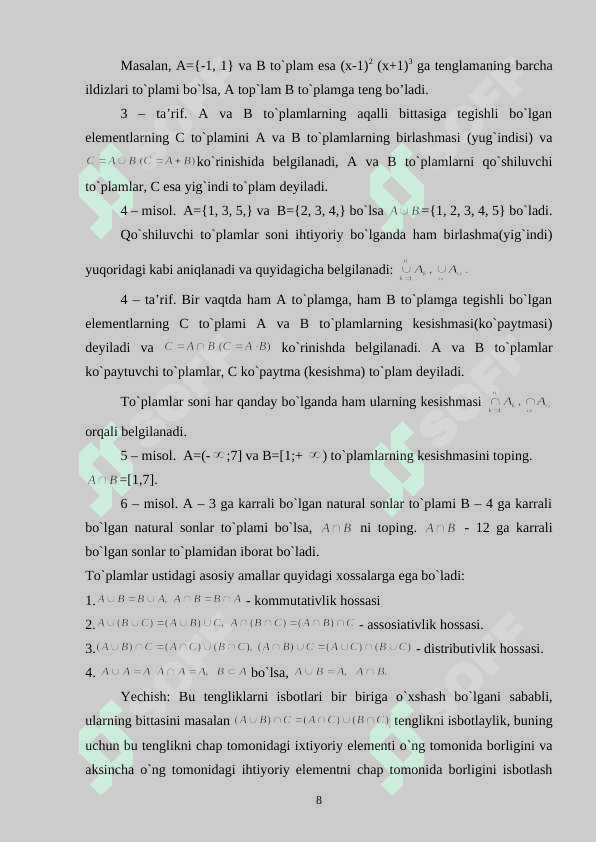 O'quvchilarning matematik tafakkurini rivojlantirish jarayonida masalalarning ahamiyati. Masala yechishda umumiy va xususiy usullar
