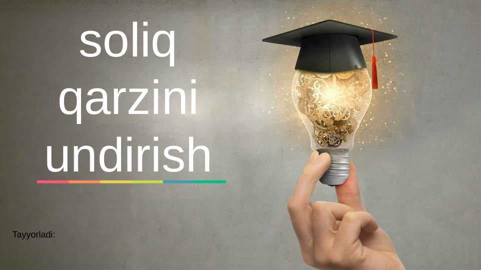 soliq qarzini undirish