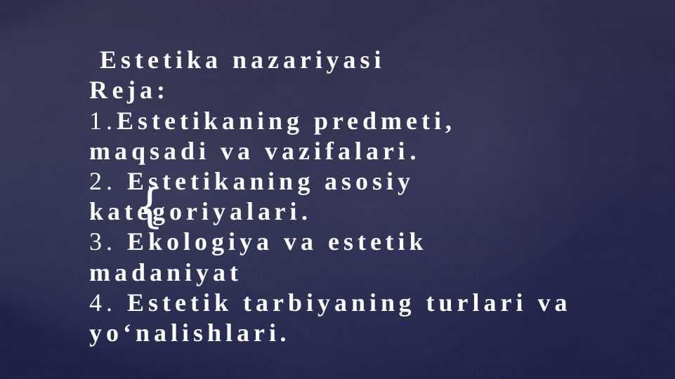 Estetika nazariyasi