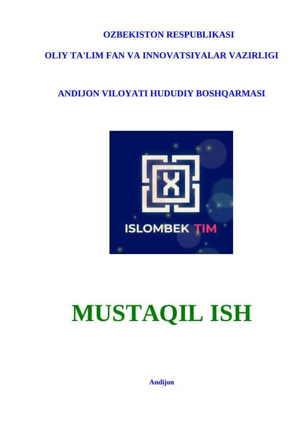O’zbekiston SSRning ma’muriy-hududiy tuzulishi