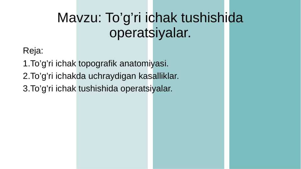 Tug'ri ichak tutulishi ppt
