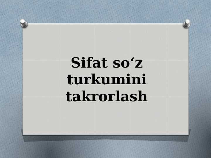 Sifat sòz turkumi