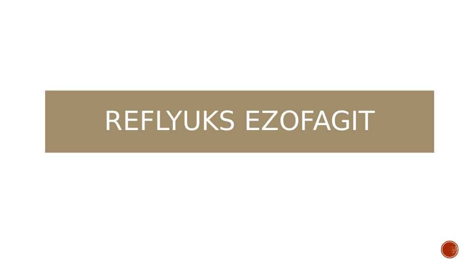 Reflyuks Ezofagit