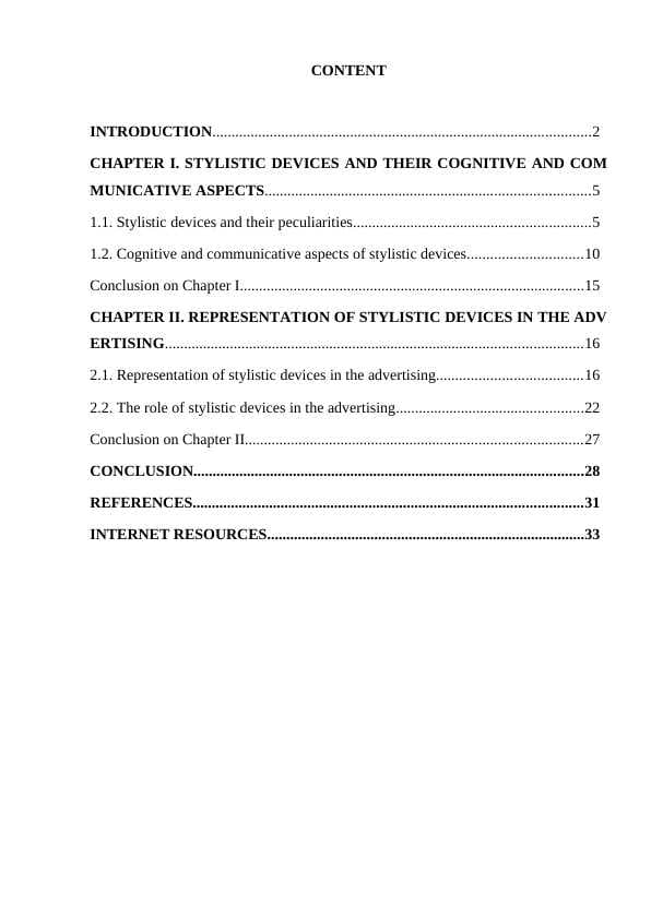 STYLISTIC DEVICES AND THEIR COGNITIVE