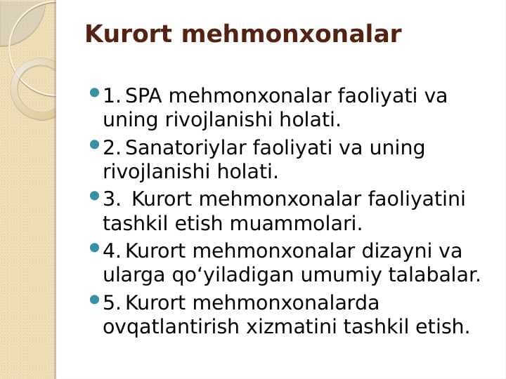 Kurort mehmonxonalar