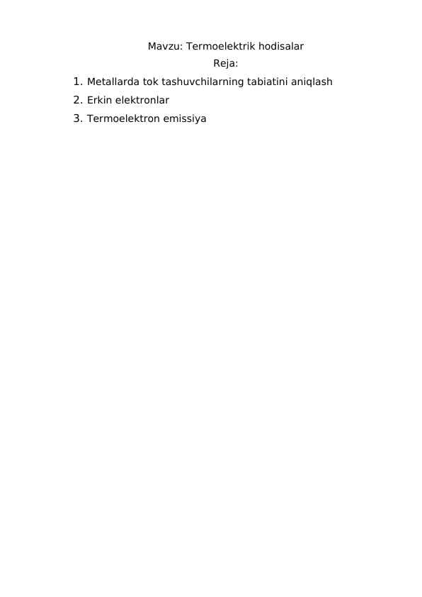 Termoelektrik hodisalar