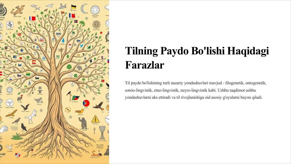 Tilning Paydo Bo'lishi Haqidagi Farazlar