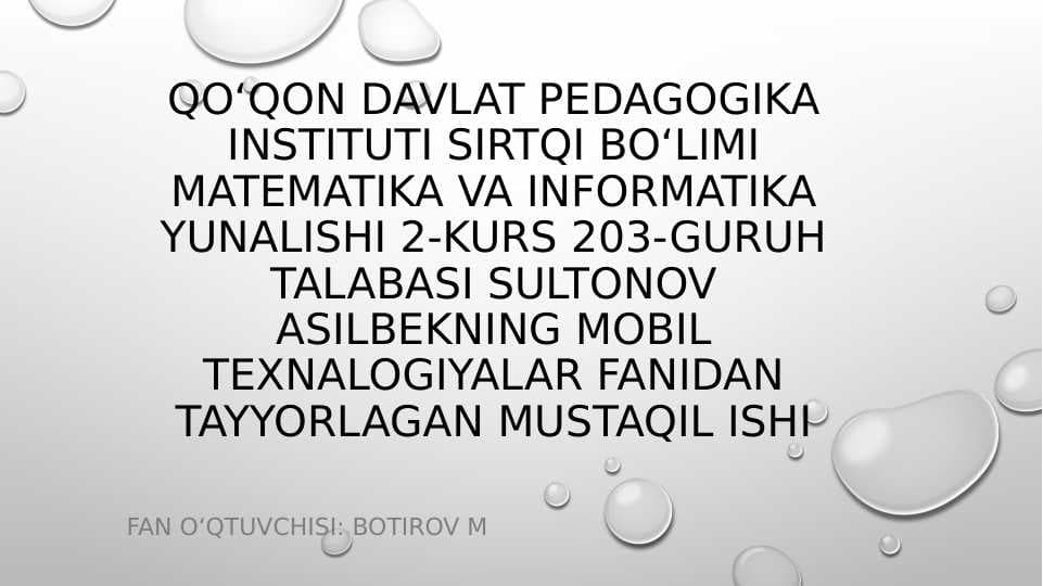 Taqdimotlar