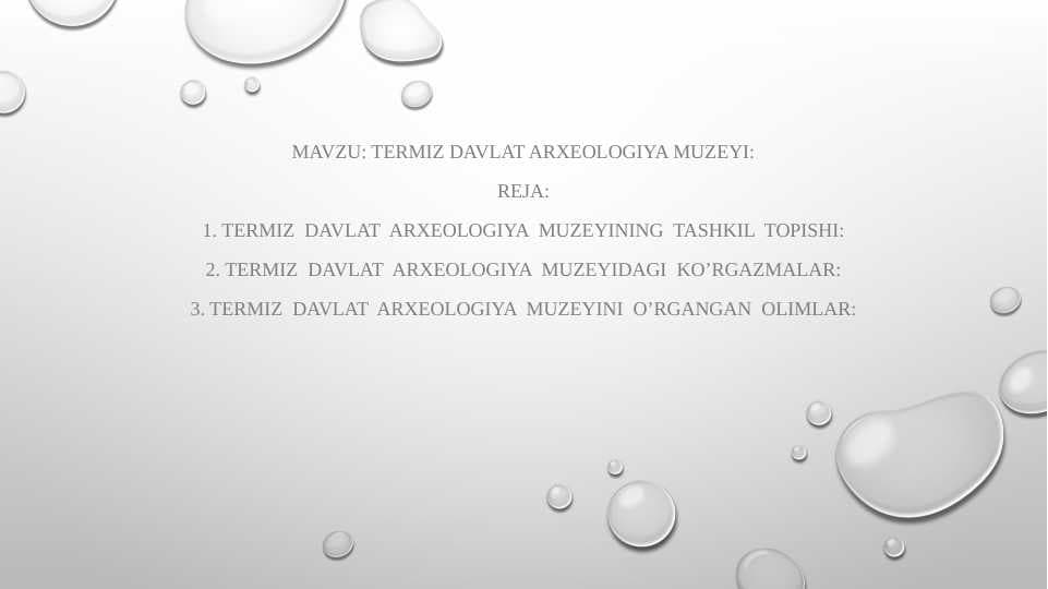 Termiz davlat Arxeologiya muzeyi