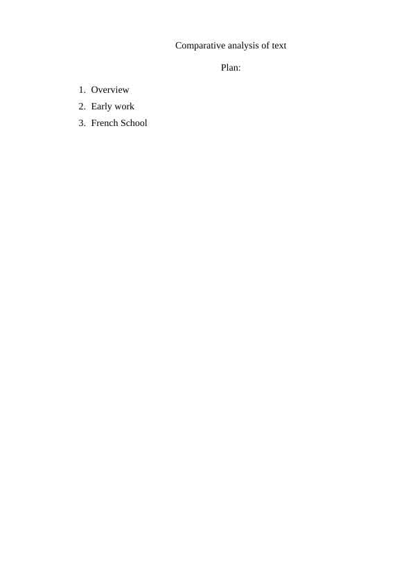 Comparative analysis of text