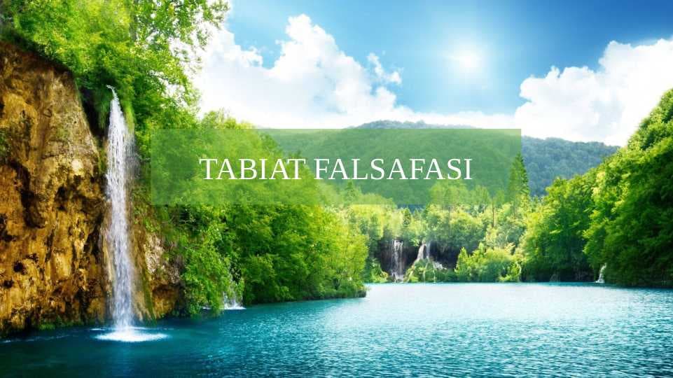 Tabiat falsafasi