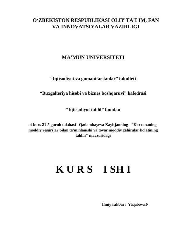 Kurs ishi