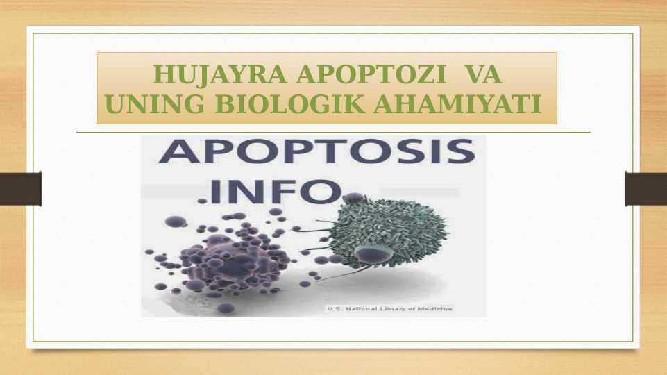 Apoptoz haqida