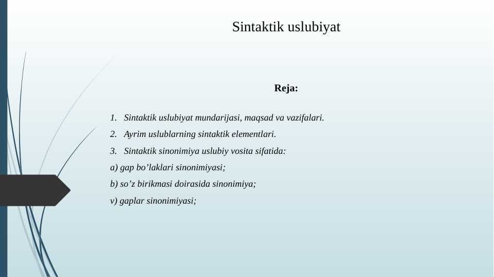 Sintaktik uslubiyat