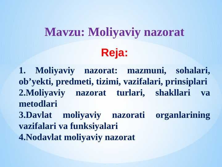 Moliyaviy nazorat