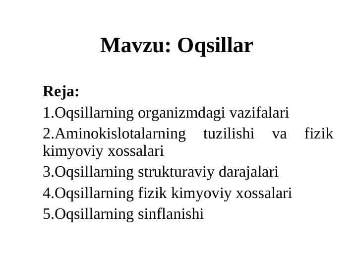 Oqsillar