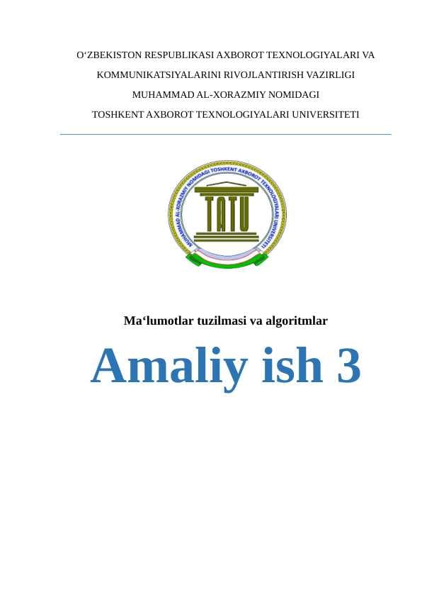 QIDIRISH VA SARALASH ALGORITMLARI