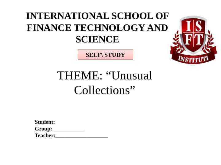 Unusual Collections