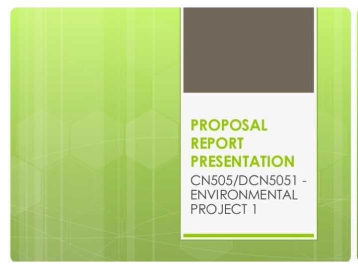 proposal report presentation