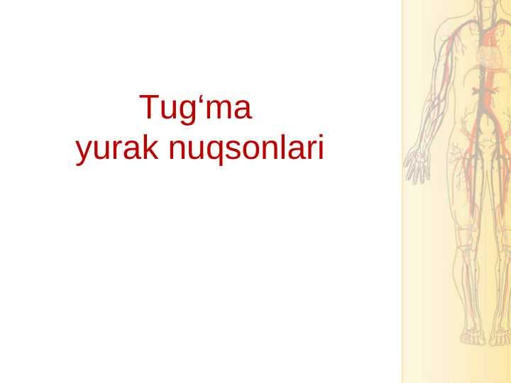 Tug‘ma yurak nuqsonlari
