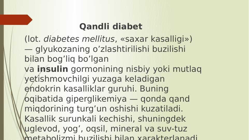 Qandli diabet