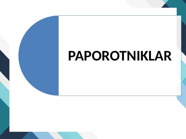 PAPOROTNIKLAR