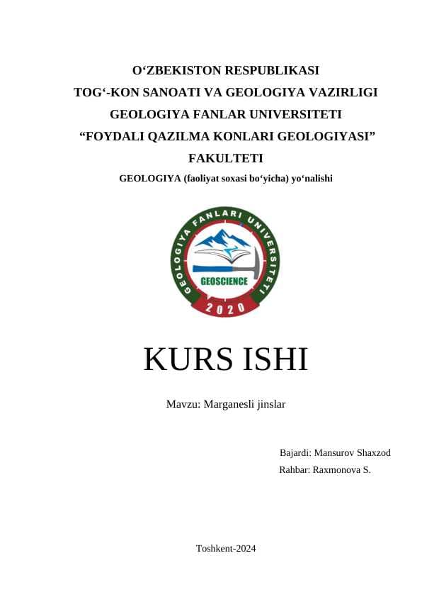 Marganesli jinslar