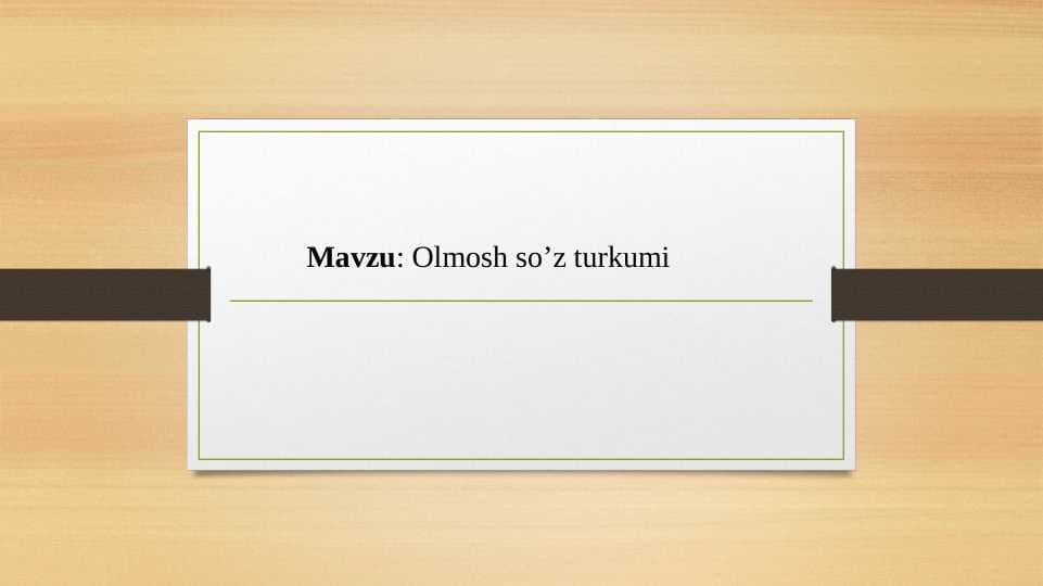 Olmosh so’z turkumi