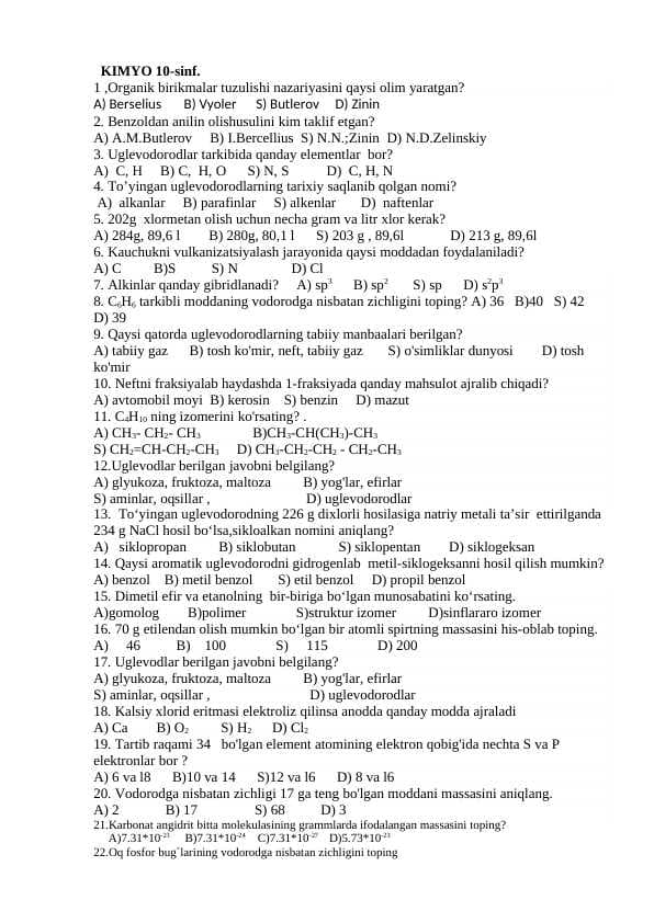 10-sinf.kimyo test.doc