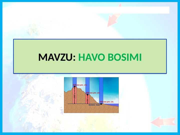HAVO BOSIMI TABIIY FAN