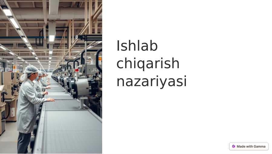 Ishlab chiqarish nazariyasi