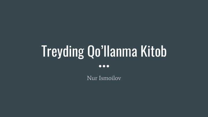 trading haqida
