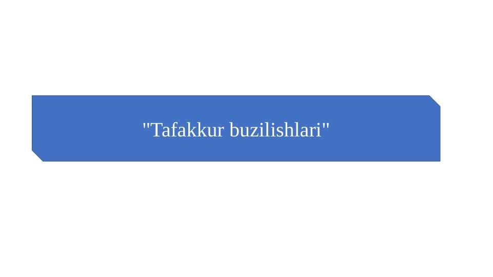 Tafakkur buzilishlari SLAYD