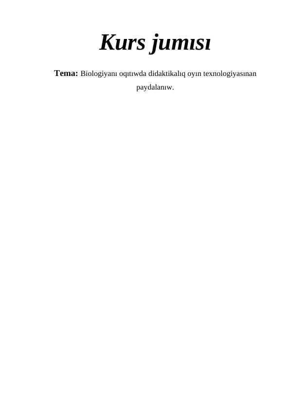 #kurs jumisi