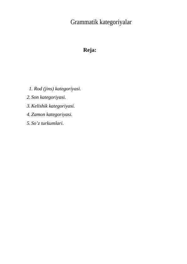Grammatik kategoriyalar