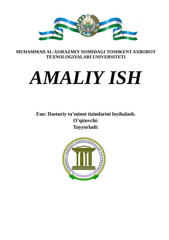 amaliy topshiriq