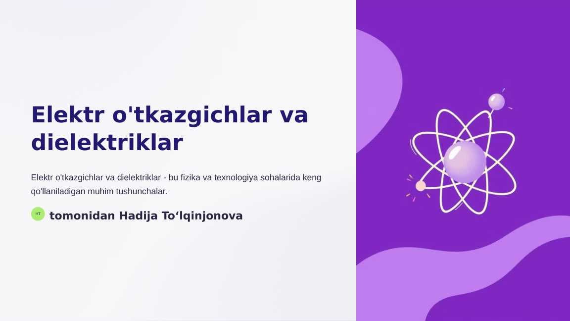 Elektr o'tkazgichlar va dialektiklar