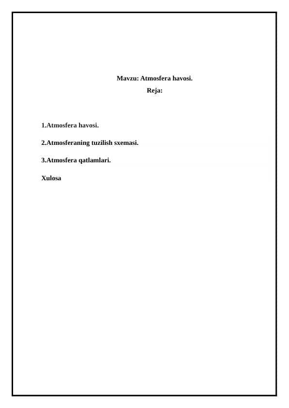 Atmosfera havosi.