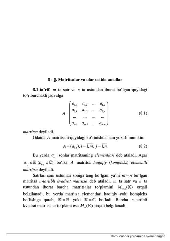 Matritsalar