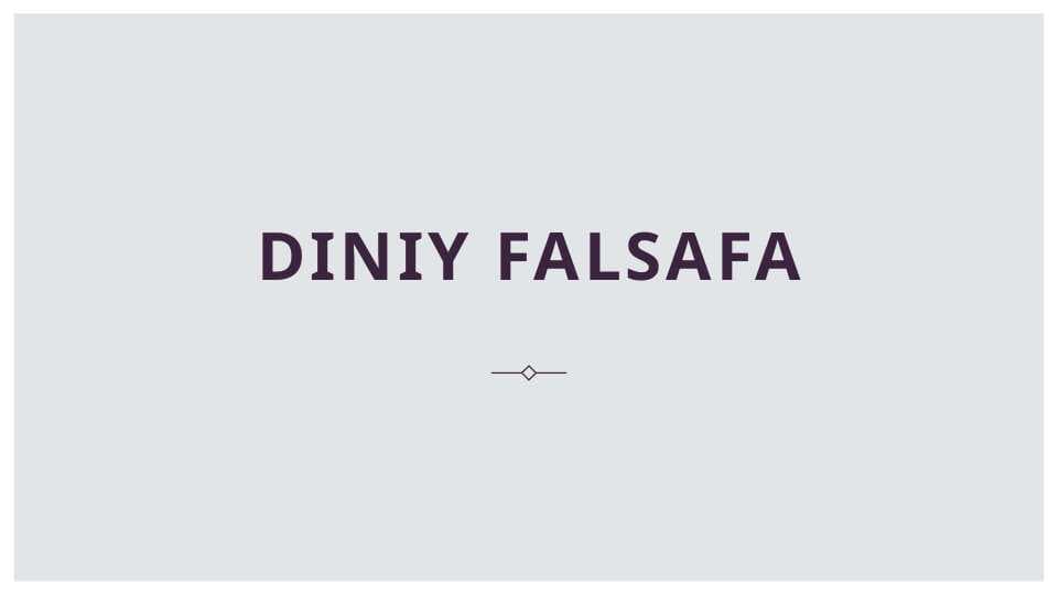 Diniy Falsafa