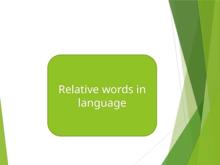 relative words in language