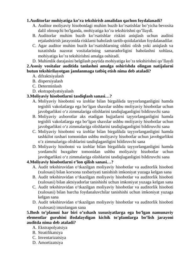 AUDIT FANIDAN TEST