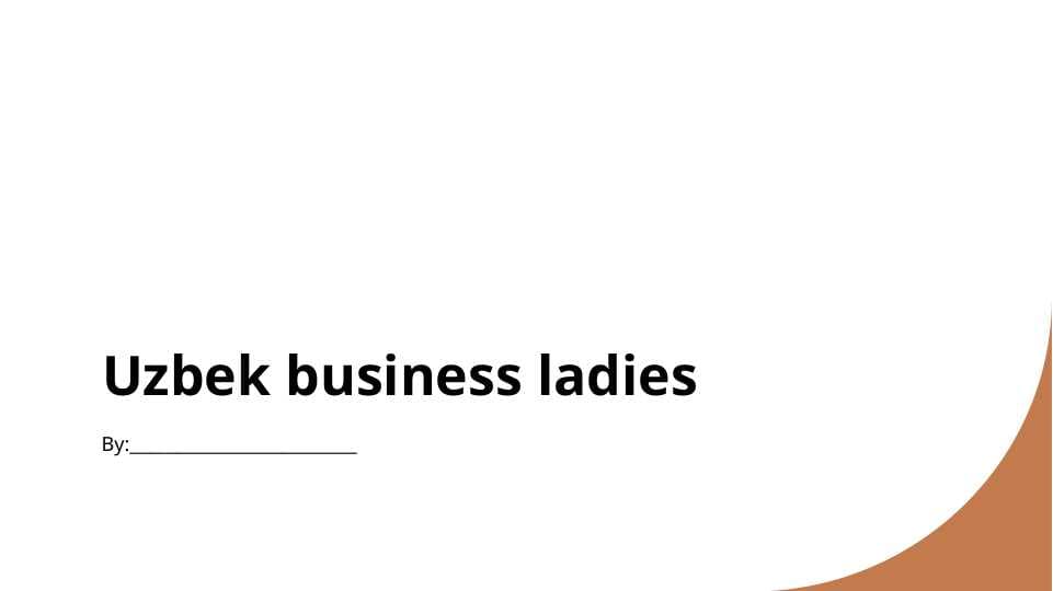 Uzbek business ladies