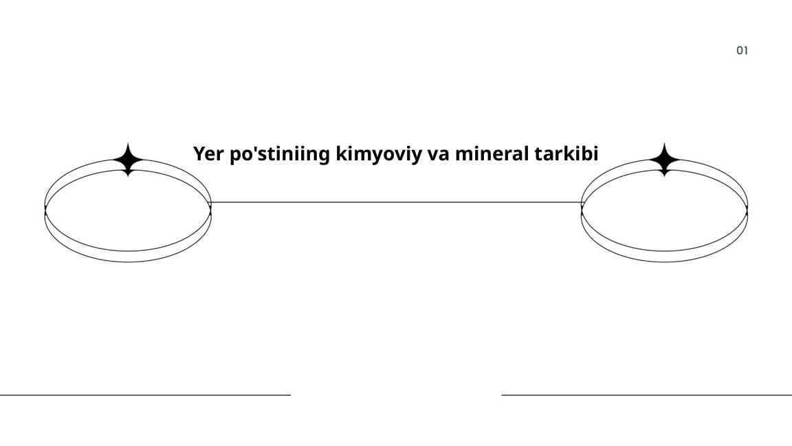 Yer po'stiniing kimyoviy va mineral tarkibi