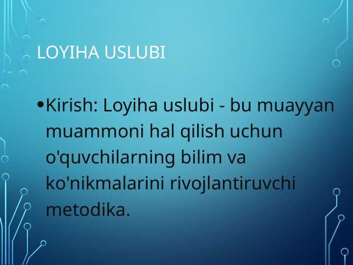 Loyiha uslubi