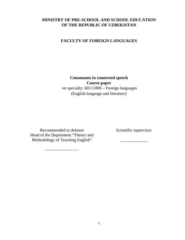 Consonants in connected speech